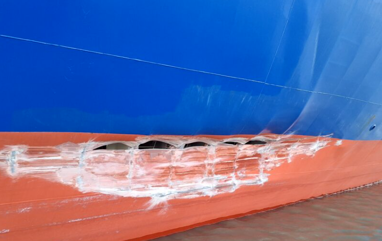 The ship is named 