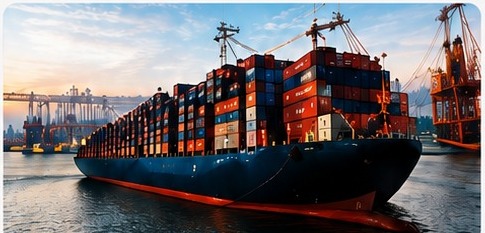 Ocean freight container ship